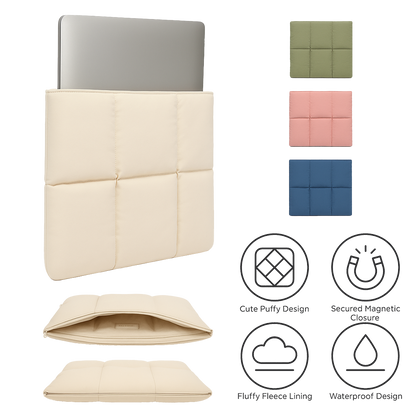 SafePuff™ - Puffy Laptop Sleeve for 13″–16″ Laptops