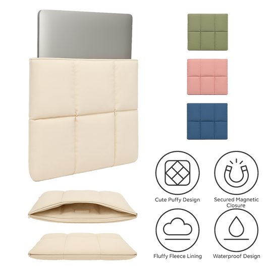 SafePuff™ - Puffy Laptop Sleeve for 13″–16″ Laptops
